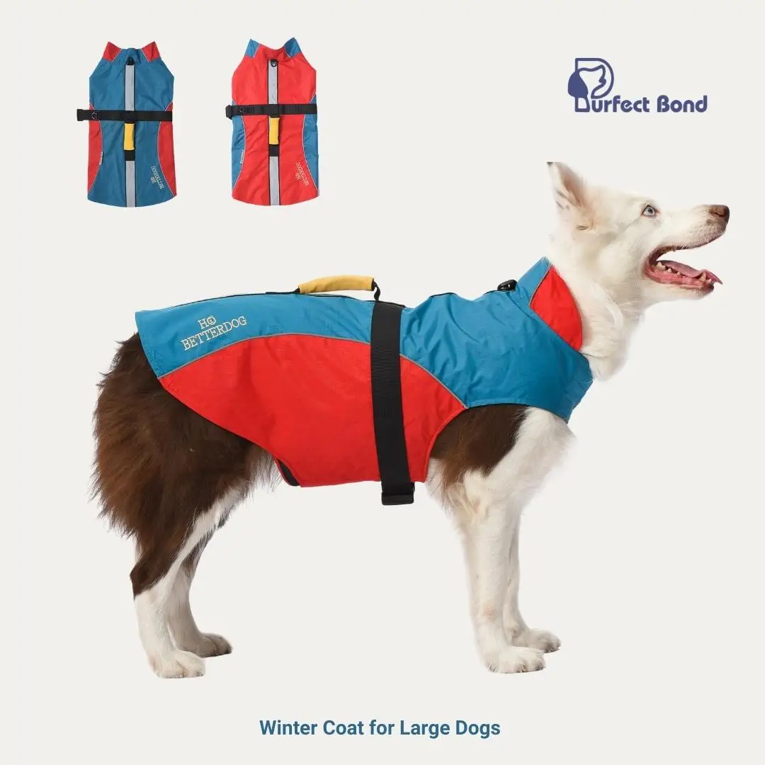Ново зимно палто за големи кучета, топло яке със светлоотразителни елементи, водоустойчив и ветрозащитная Подплата от гъсто руно, Регулируем обтегач Изображение 0