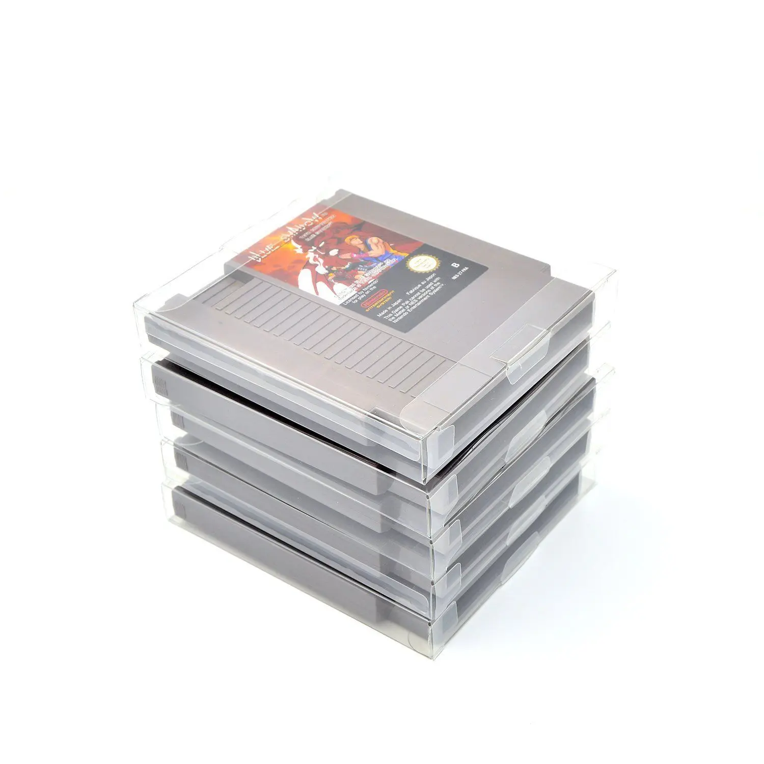 10 бр./компл. Прахоустойчив калъф за касета с игрова карта Nintendo NES, Прахоустойчив, калъф, Прозрачен пластмасов калъф за съхранение на колекции Изображение 0