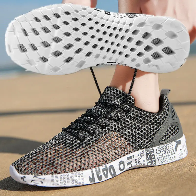 Висококачествена лятна мъжки ежедневни обувки Аква Обувки Origin, маратонки от въздушна мрежа, Модни, спортни обувки от пеноматериала, плажни обувки, водоустойчив обувки Изображение 0