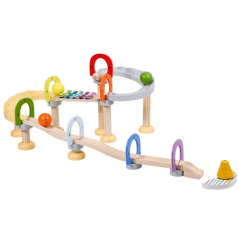 Детски ксилофон, играчка, многоцветни топчета, лабиринт с рисунки, развивающий сенсорику GXMB Изображение 0