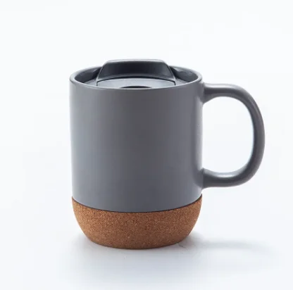 Кафеена чаша, керамика кафеена чаша, Халба с капак, брызгозащищенная термостойкая чаена чаша, керамична дръжка Изображение 0
