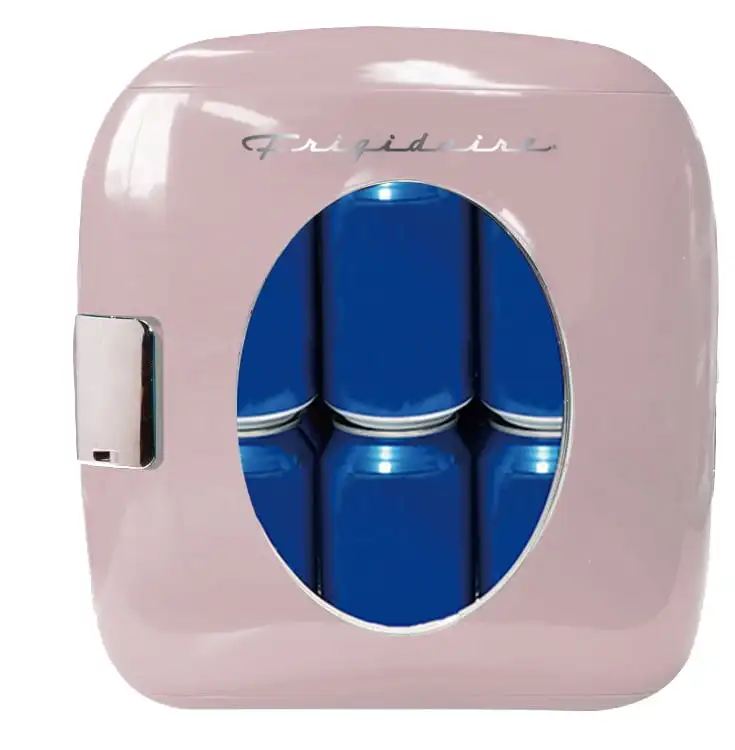 Преносим мини-хладилник Frigidaire в ретро стил, на 12 кутии, EFMIS462, розов Изображение 0