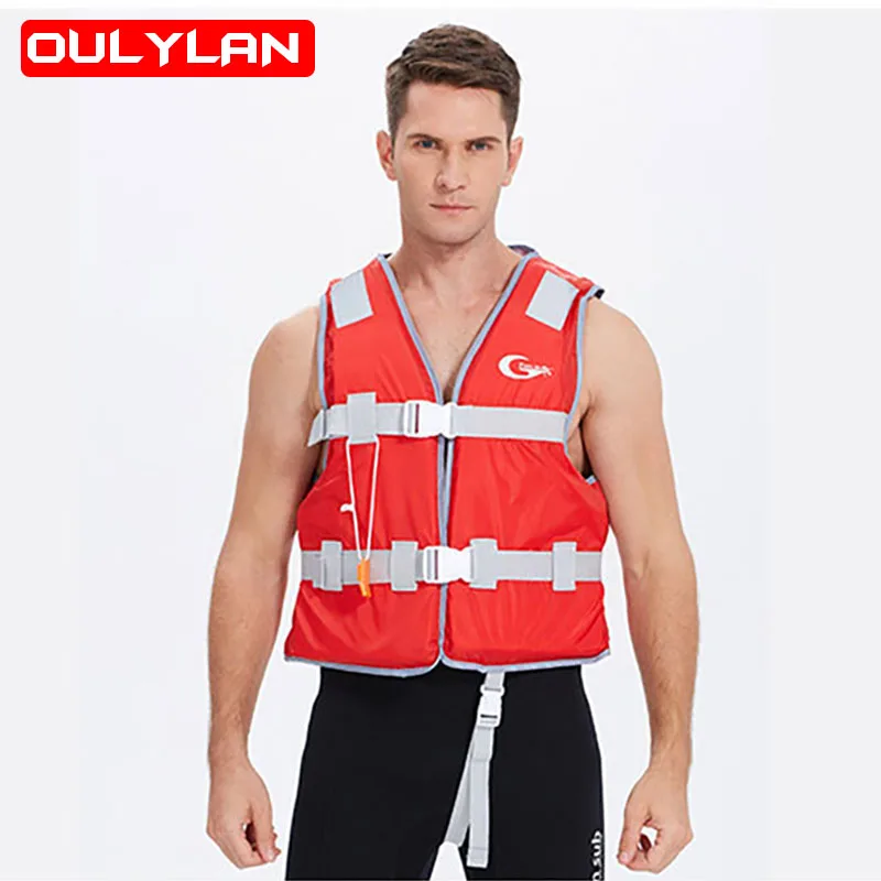 Регулируема жилетка за безопасност за плаващи Oulylan, лесен спасителна жилетка за водни спортове, безопасни колани с светоотражающей лента за гмуркане Изображение 0