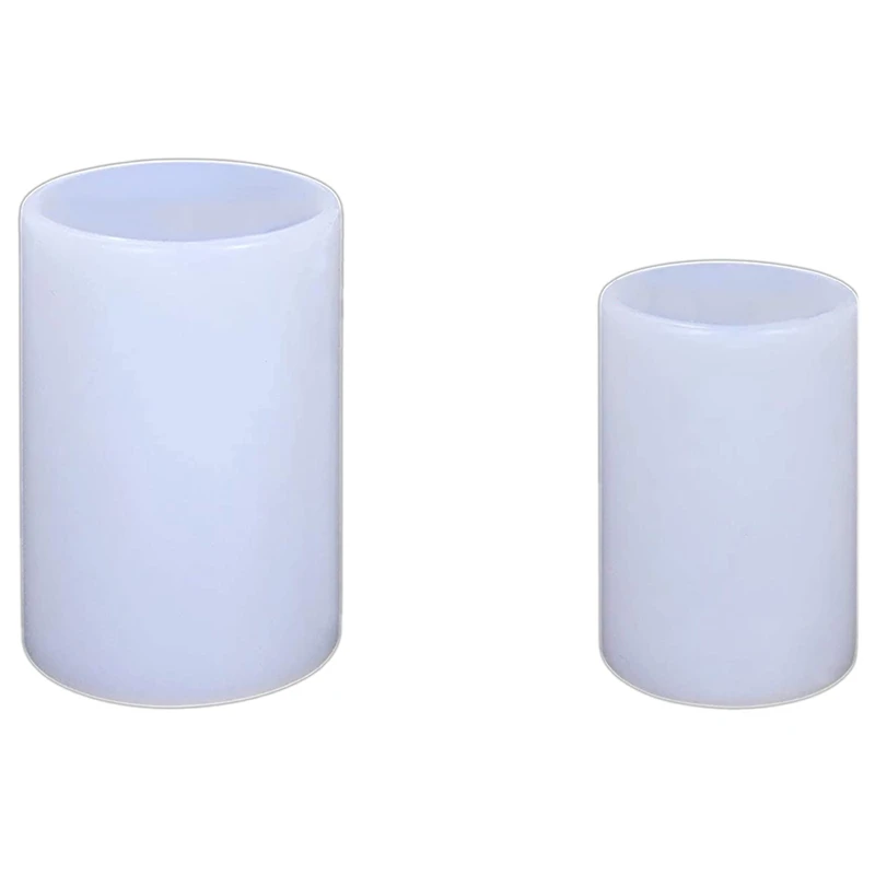 Цилиндрични форми за производство на свещи, свещи за стълб, Силиконови форми за леене смола, Епоксидни форма (2 бр.) Изображение 0