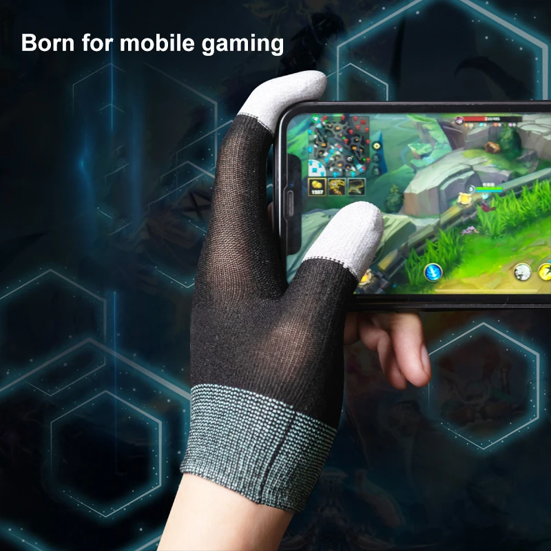 За мобилните игри Pubg Калъф за ръце с 1 чифт чувствителни ръкави за пръстите За геймърите, които играят на пръсти, противоскользящий гейм контролер за мобилни телефони Изображение 0