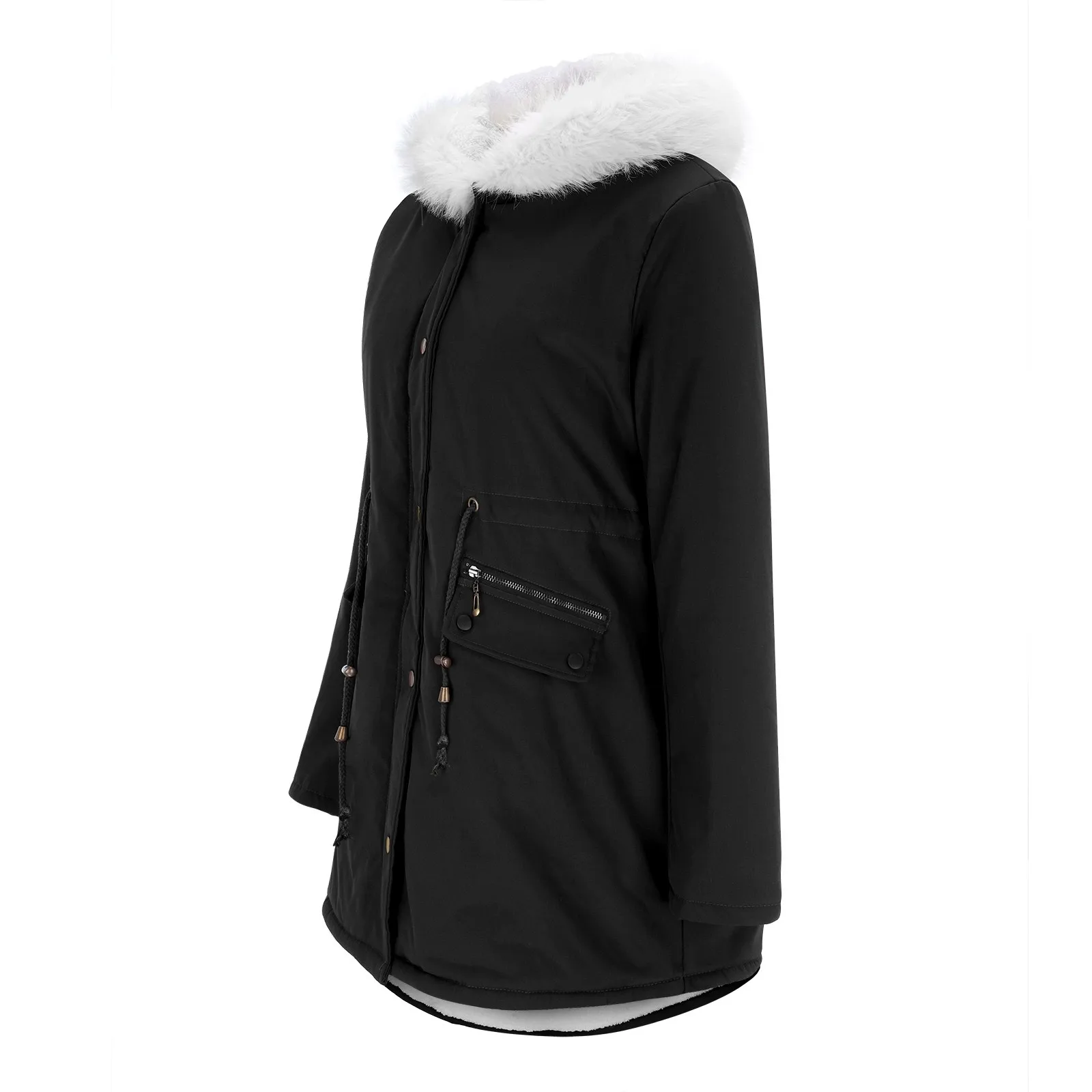 Топла топла продажба екстра голям пуловер жени, Женски сгъстено топло палто модерен зимни руното облицовка женски висок размер якета Изображение 1