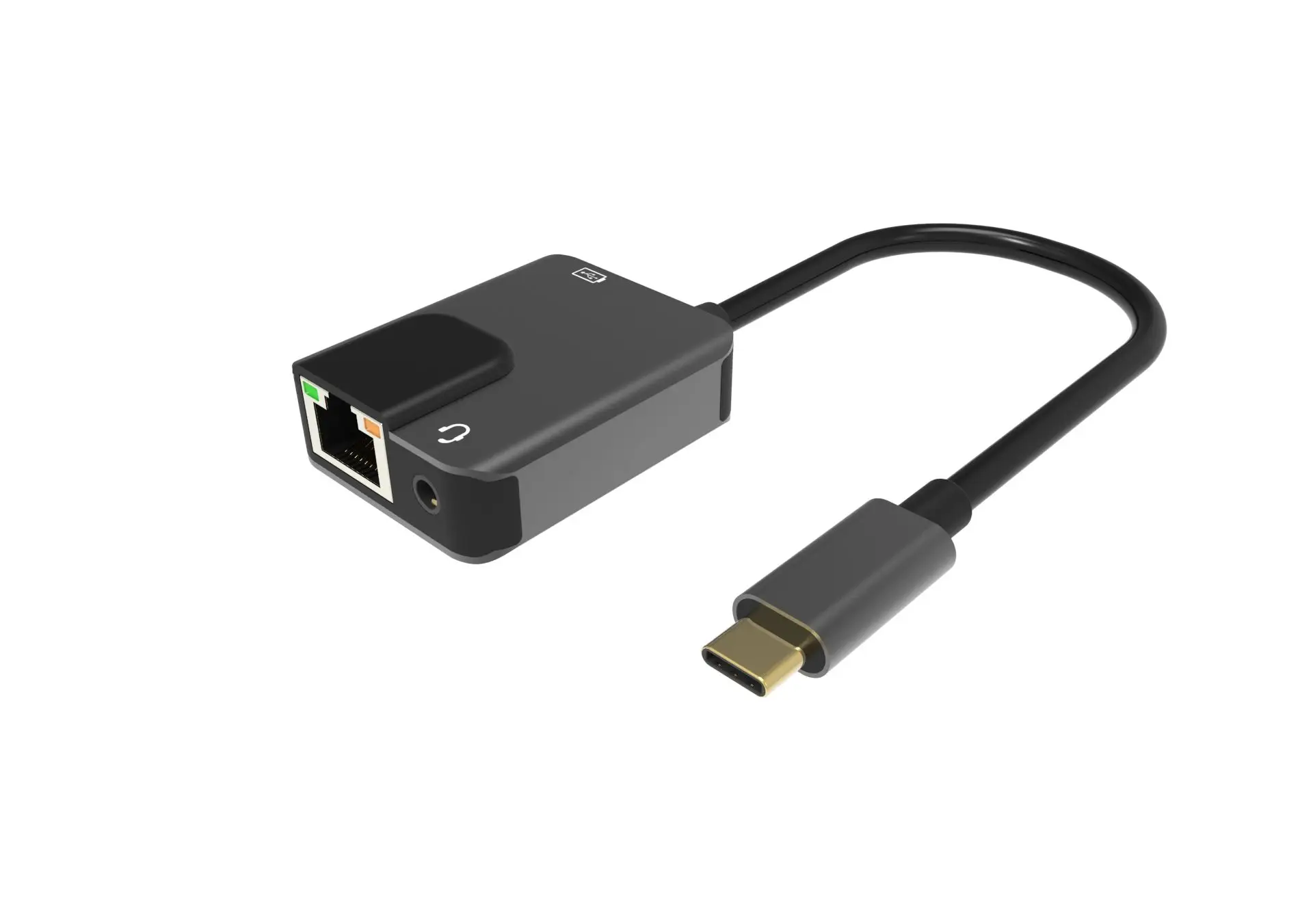 На едро hub USB-C 3в1 Type C за аудио 3.5 мм с мрежа от 1000 Mbps, Rj-45 и по-бързо зарядно устройство PD3.0 за Razer Xiaomi Black shark Изображение 1
