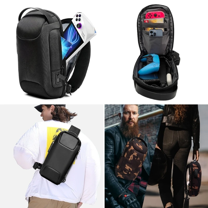 Пътна чанта през рамо за съхранение на аксесоари за конзоли за игра, чанта за носене, Нагрудная чанта Изображение 1