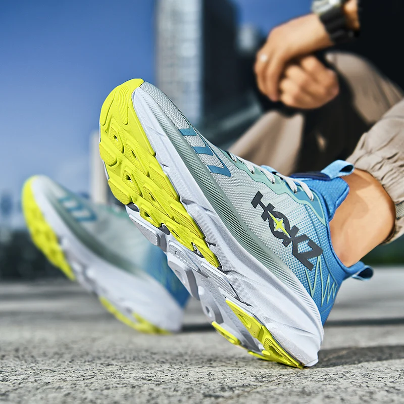 Нови спортни маратонки за бягане, студентски дишаща устойчива на плъзгане амортизирующая обувки за пътни бягане, мъжки обувки за тренировки, женски маратонки за улици Изображение 1
