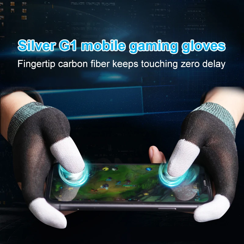 За мобилните игри Pubg Калъф за ръце с 1 чифт чувствителни ръкави за пръстите За геймърите, които играят на пръсти, противоскользящий гейм контролер за мобилни телефони Изображение 1