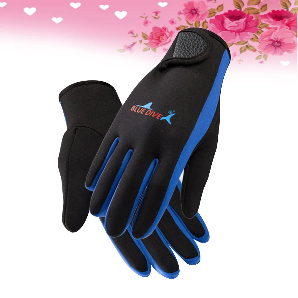 Ръкавици за гмуркане за мъже и жени, носете без ръкавици, превенция драскотини при подводния на плуване (синята лента L) Изображение 2