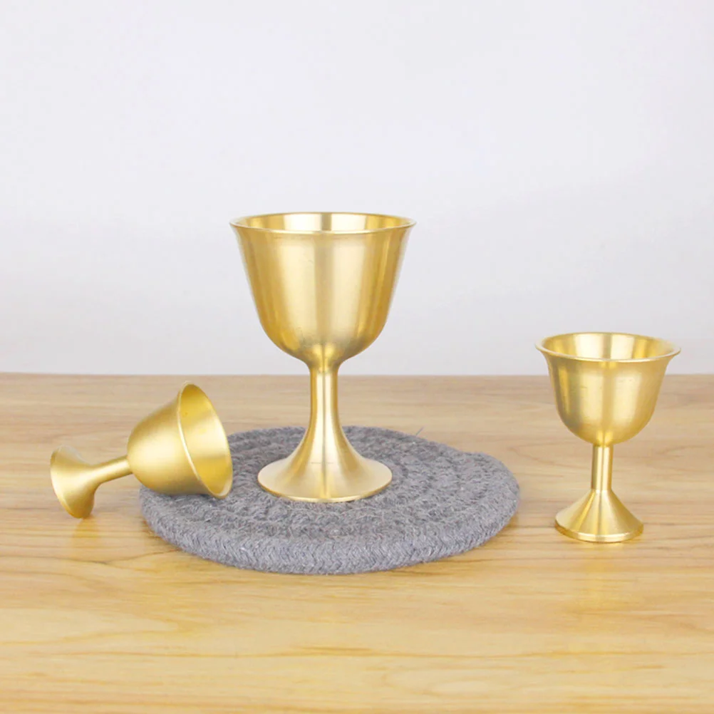 Стъклена настолна чаша за Отрасъла Храма, Месингови чаши, декоративен Кралски ретро маса Изображение 2
