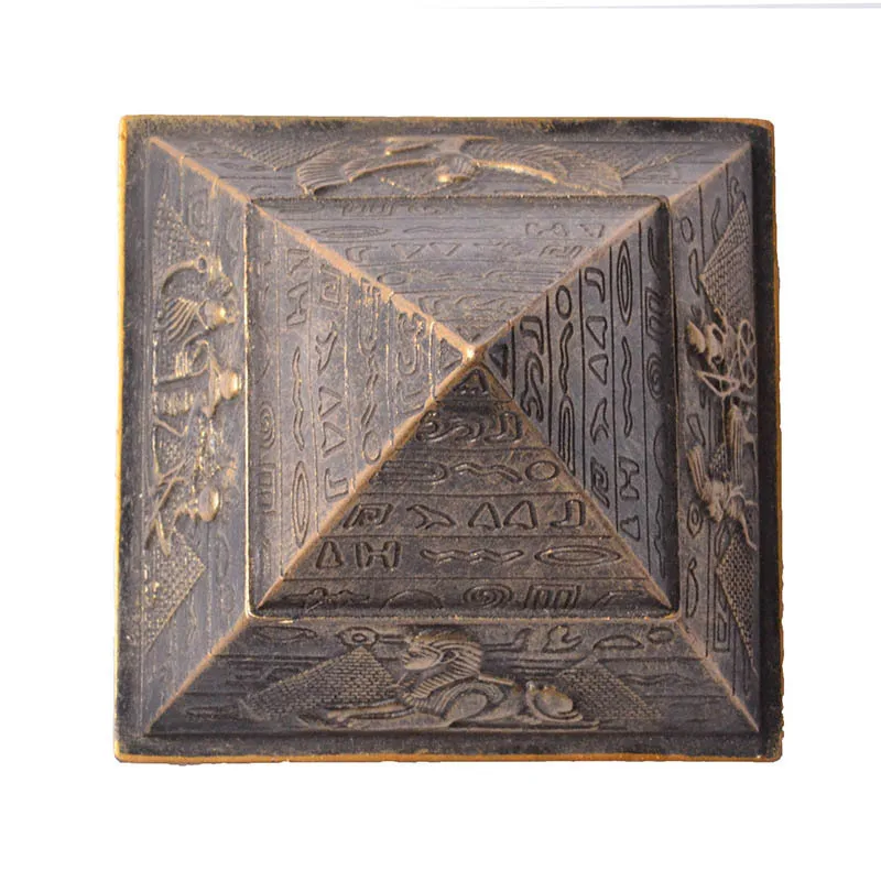 Трансгранични украса на Египетските пирамиди за Домашно творчески ретро кутия за съхранение на бижута, бижута, подаръци, старинни занаяти, изработени от смола Изображение 2