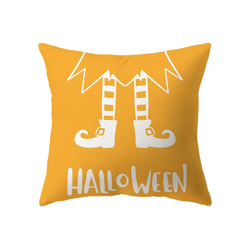 Калъфка за възглавница под формата на Дяволски тиква на тема Хелоуин, Калъфка на диван, стол, легло, Калъфка за домашен Декор Изображение 2