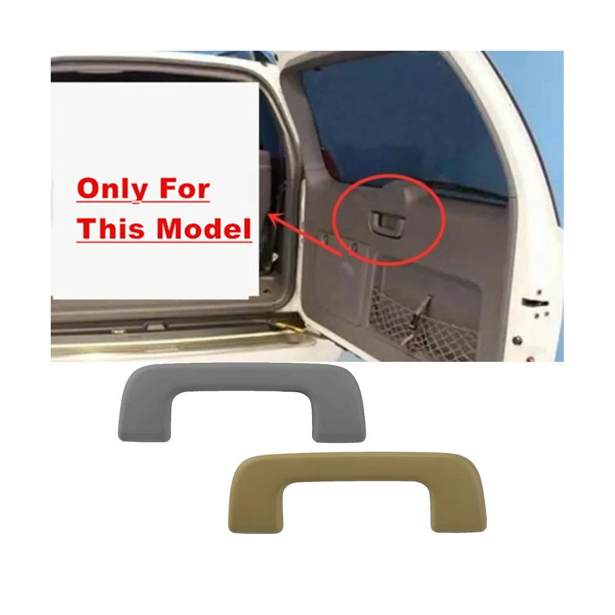 Дръжка врата на задната врата на купето на автомобила за Toyota Land Cruiser Prado LC120 2003-2009 Сива дръжка гребец задната врата на багажника Изображение 2