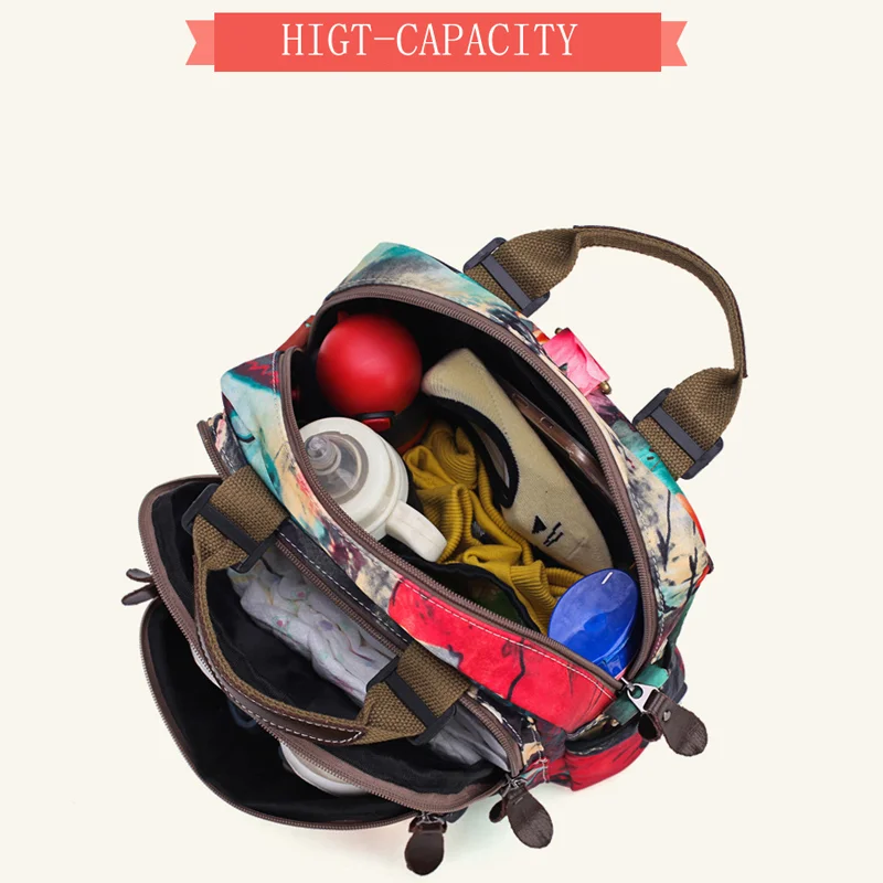 Функционална чанта за памперси голям капацитет – Дамски чанти, за да се грижи за детето и Пътни чанти за памперси, чанта за бременни Изображение 2