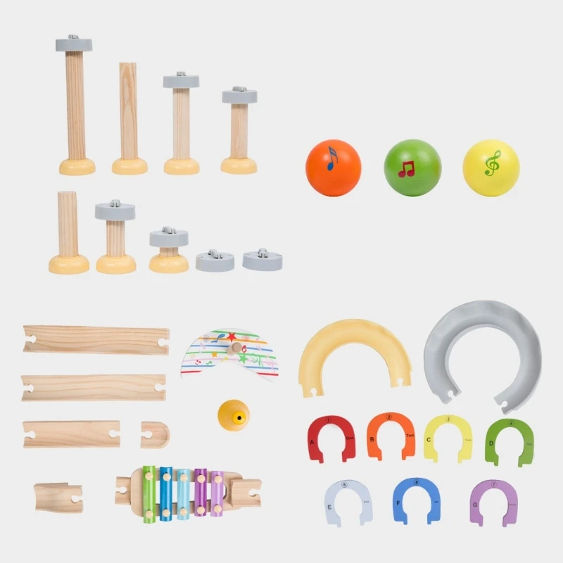 Детски ксилофон, играчка, многоцветни топчета, лабиринт с рисунки, развивающий сенсорику GXMB Изображение 2