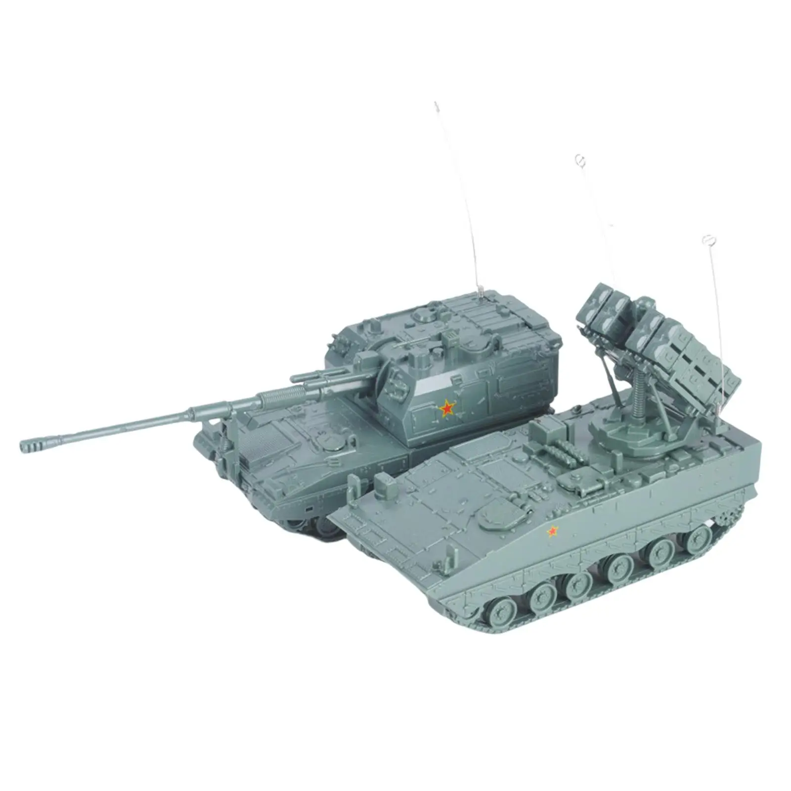 Колекция от модели на танкове в мащаб 2x 1: 72, забавни играчки, имитация САМ сглобяване на играчки-пъзели за партита Изображение 2