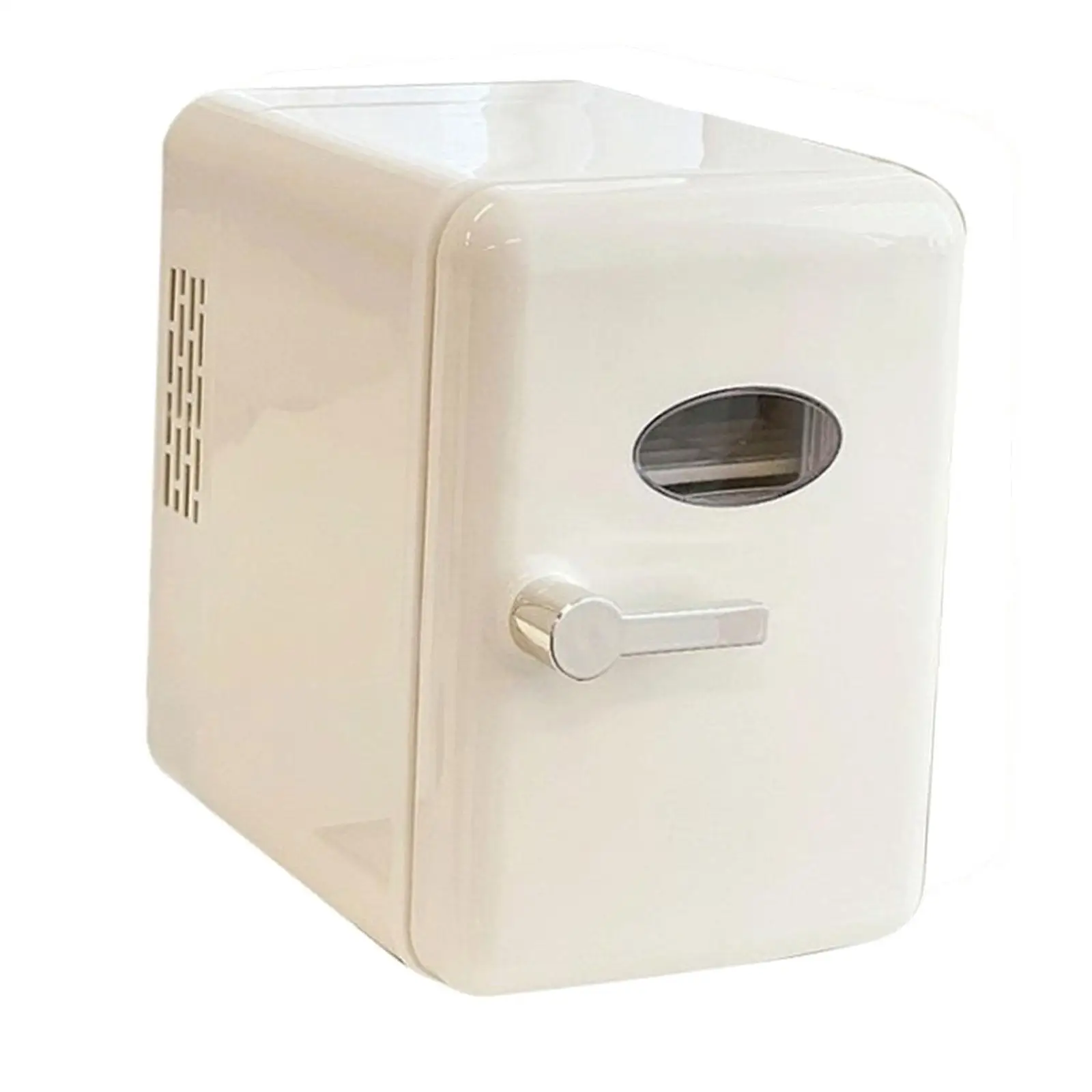 Електрическа мини охладител за 6 литра, компактен хладилник Jp 110V, бял, здрав, с регулируема температура, Многоцелеви, което е сладко за вашия офис, хотел Изображение 3