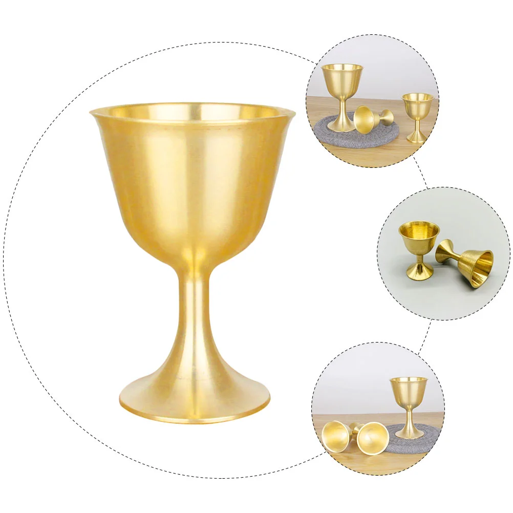 Стъклена настолна чаша за Отрасъла Храма, Месингови чаши, декоративен Кралски ретро маса Изображение 3