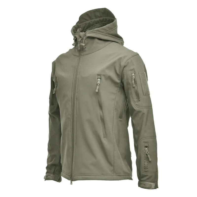 По-големи размери, военна тактическа яке, Мъжки водоустойчив ветровка с мека черупка 