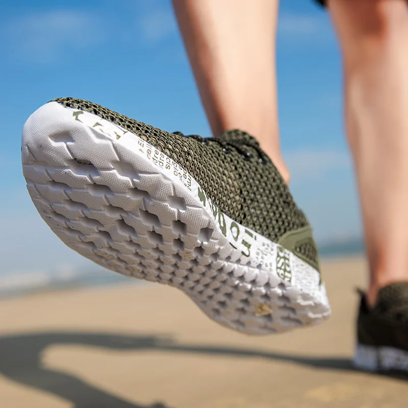 Висококачествена лятна мъжки ежедневни обувки Аква Обувки Origin, маратонки от въздушна мрежа, Модни, спортни обувки от пеноматериала, плажни обувки, водоустойчив обувки Изображение 3