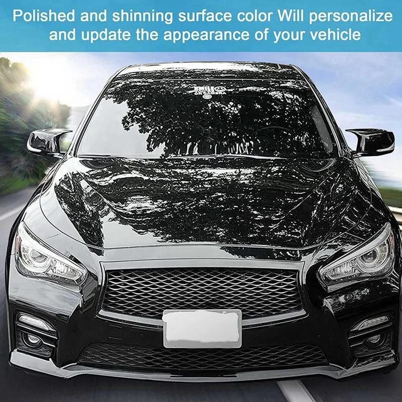 Покриване на страничните огледала за Обратно виждане, автомобилни аксесоари, черен за Infiniti QX30 Q50S Q50 Q60 Q70 2014-2023 Изображение 3