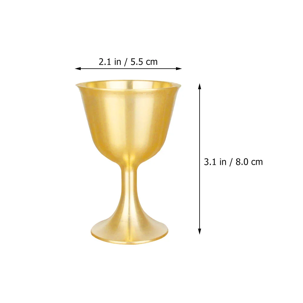 Стъклена настолна чаша за Отрасъла Храма, Месингови чаши, декоративен Кралски ретро маса Изображение 4