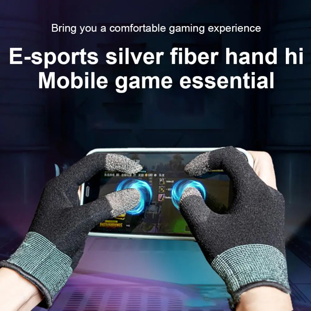 За мобилните игри Pubg Калъф за ръце с 1 чифт чувствителни ръкави за пръстите За геймърите, които играят на пръсти, противоскользящий гейм контролер за мобилни телефони Изображение 4