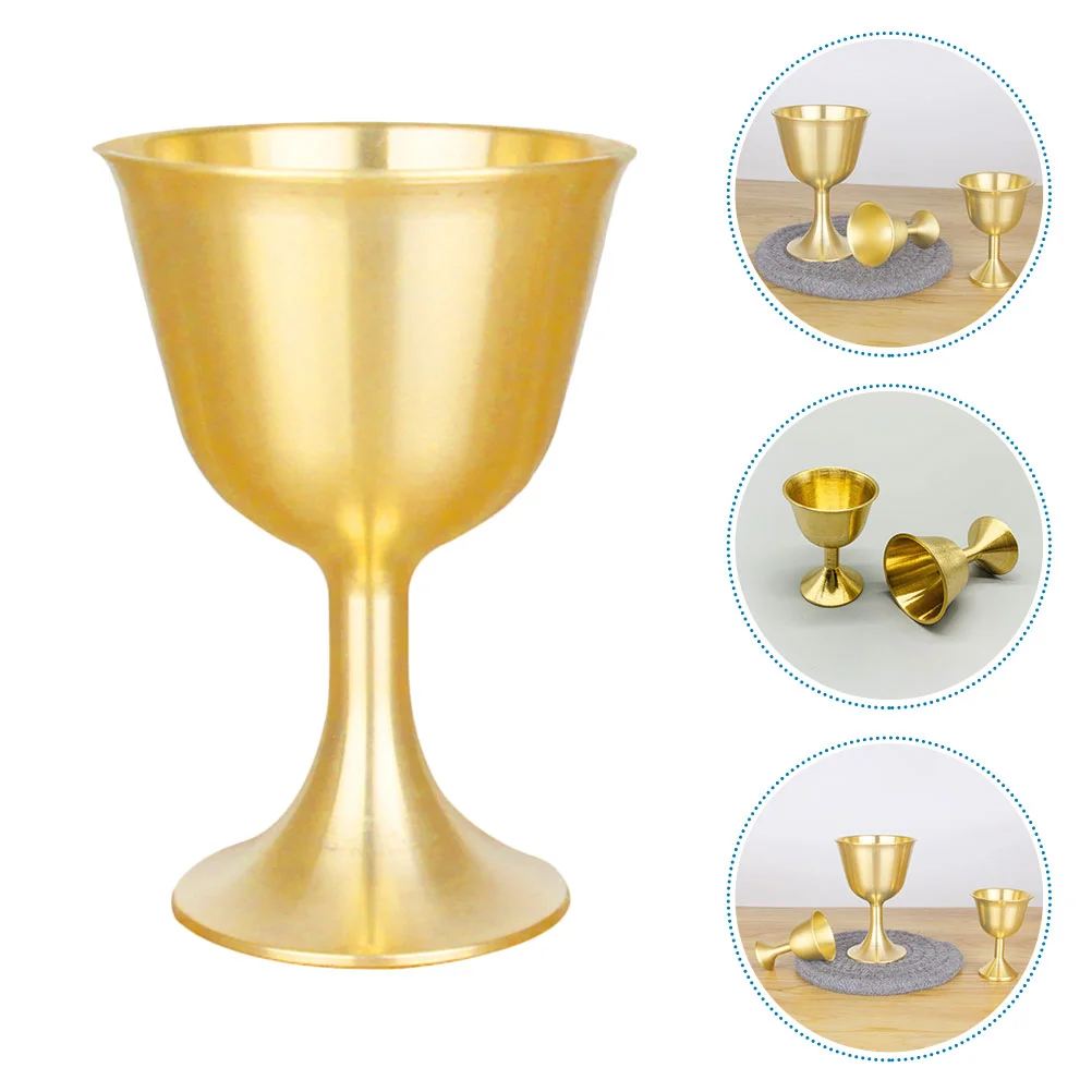 Стъклена настолна чаша за Отрасъла Храма, Месингови чаши, декоративен Кралски ретро маса Изображение 5