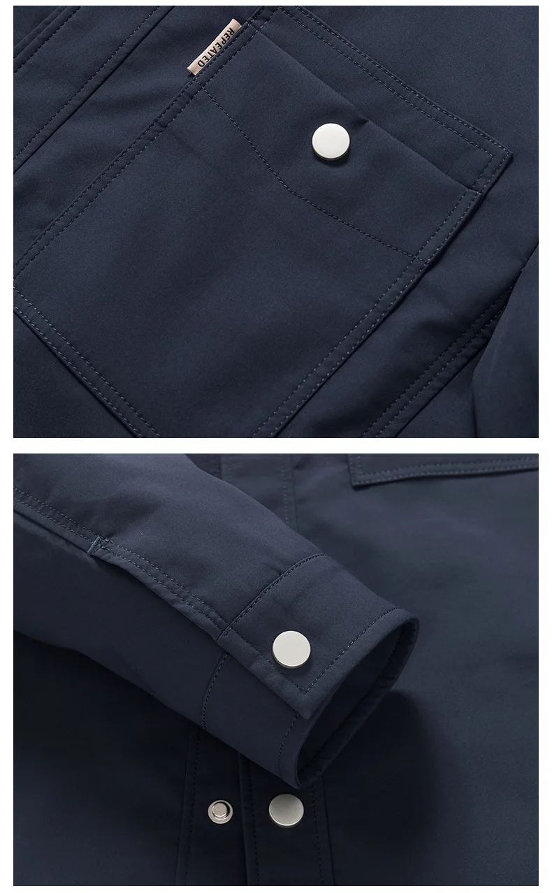 Пролетно-есенни нови палта за мъже, ежедневни якета-карго, однобортный яке с джобове, Корейската мода офис на горно облекло Изображение 5