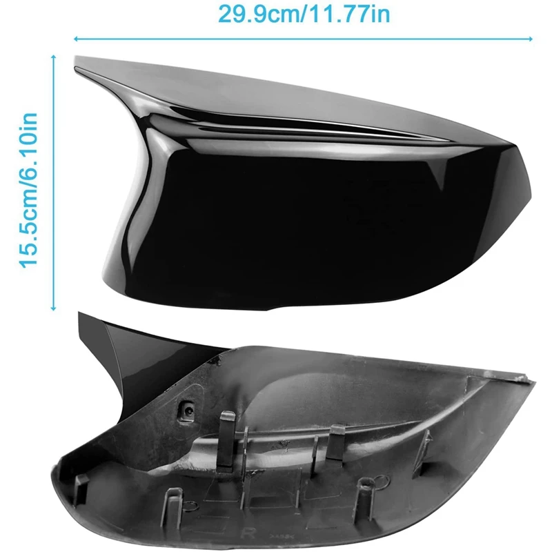 Покриване на страничните огледала за Обратно виждане, автомобилни аксесоари, черен за Infiniti QX30 Q50S Q50 Q60 Q70 2014-2023 Изображение 5